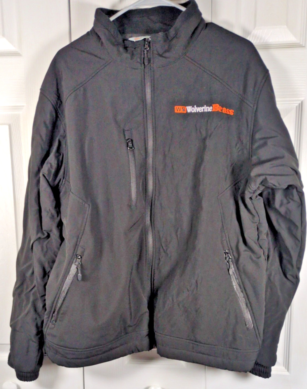 Wolverine Brass Waterproof Fleece Jacket Mens L Black WB Softshell Workwear